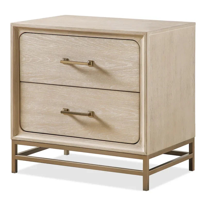 Drayden Transitional Oak Solid Wood 3-Piece Chest and 2 Nightstand Bedroom Set