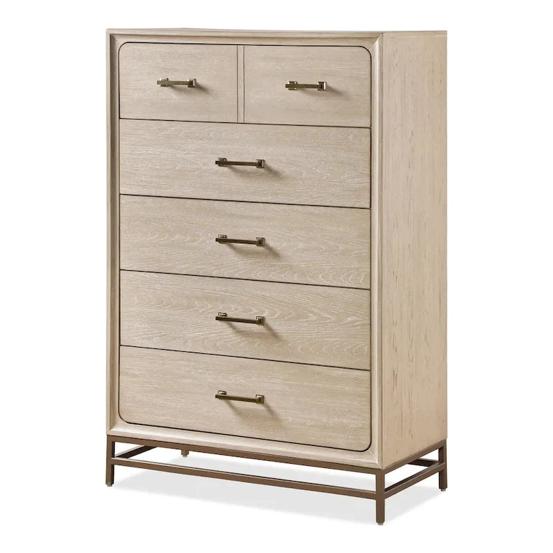 Drayden Transitional Oak Solid Wood 3-Piece Chest and 2 Nightstand Bedroom Set