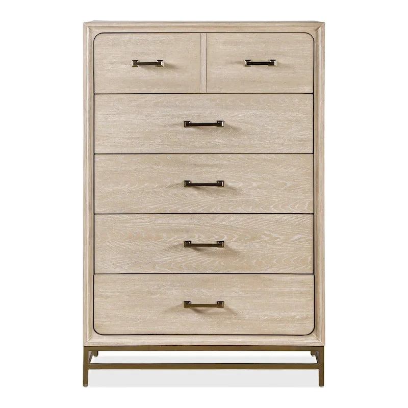 Drayden Transitional Oak Solid Wood 3-Piece Chest and 2 Nightstand Bedroom Set