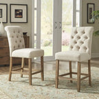 Benchwright Premium Tufted Rolled Back Counter/ Bar Height Stools (Set of 2) by iNSPIRE Q Artisan