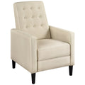 Yaheetech Fabric Recliner Sofa Single Reclining Chair Adjustable Back