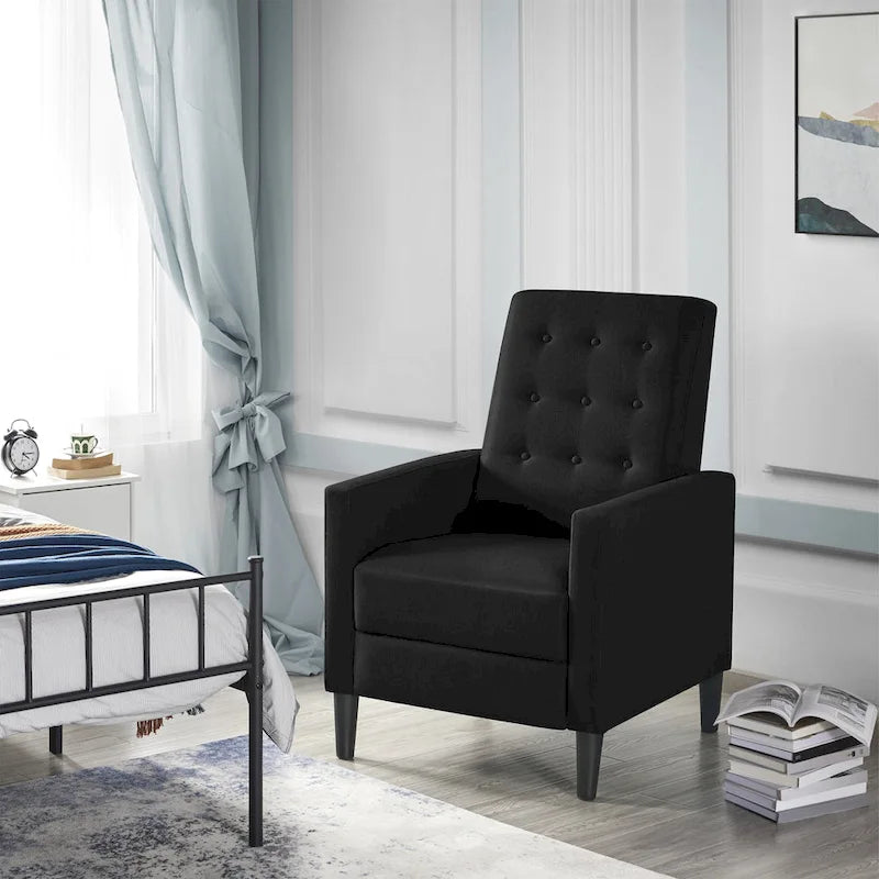 Yaheetech Fabric Recliner Sofa Single Reclining Chair Adjustable Back
