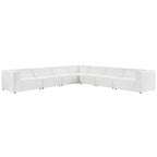 Mingle Vegan Leather 7-Piece Sectional Sofa