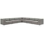 Mingle Vegan Leather 7-Piece Sectional Sofa
