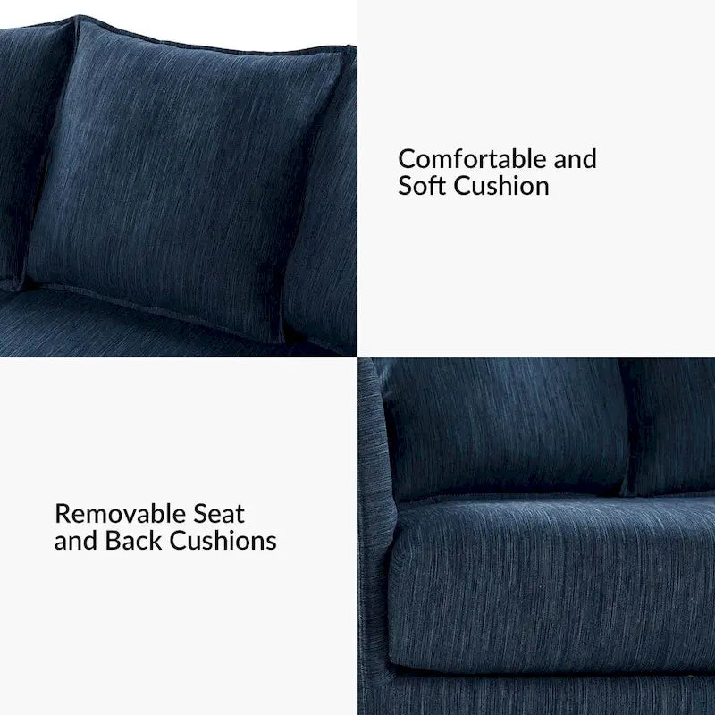 Gottfried 80 Slipcovered Sofa with Removable Cushions by HULALA HOME