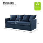 Gottfried 80 Slipcovered Sofa with Removable Cushions by HULALA HOME