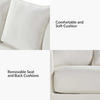 Gottfried 80 Slipcovered Sofa with Removable Cushions by HULALA HOME