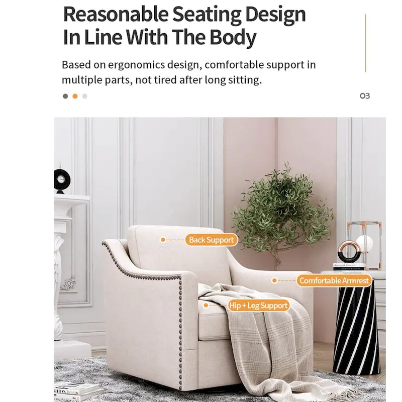 360 Degree Swivel Armchair