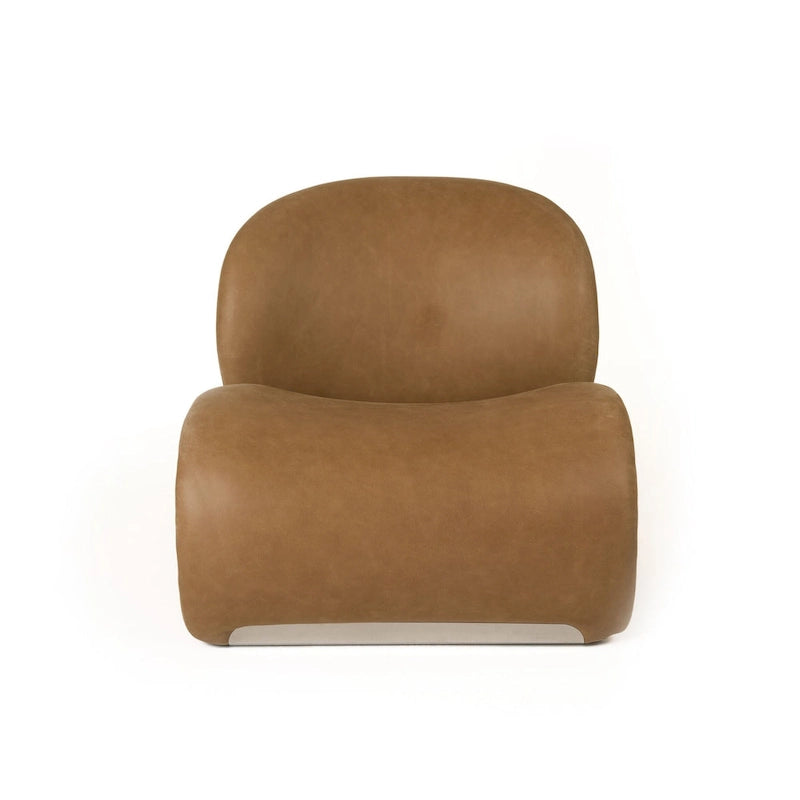 Brown Leather Accent Chair