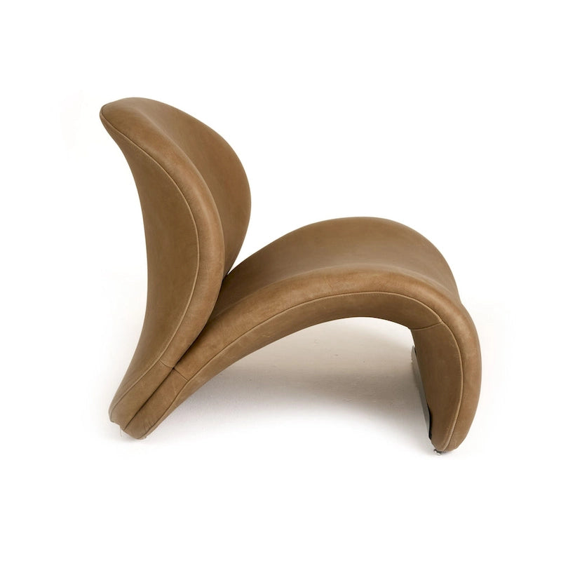 Brown Leather Accent Chair