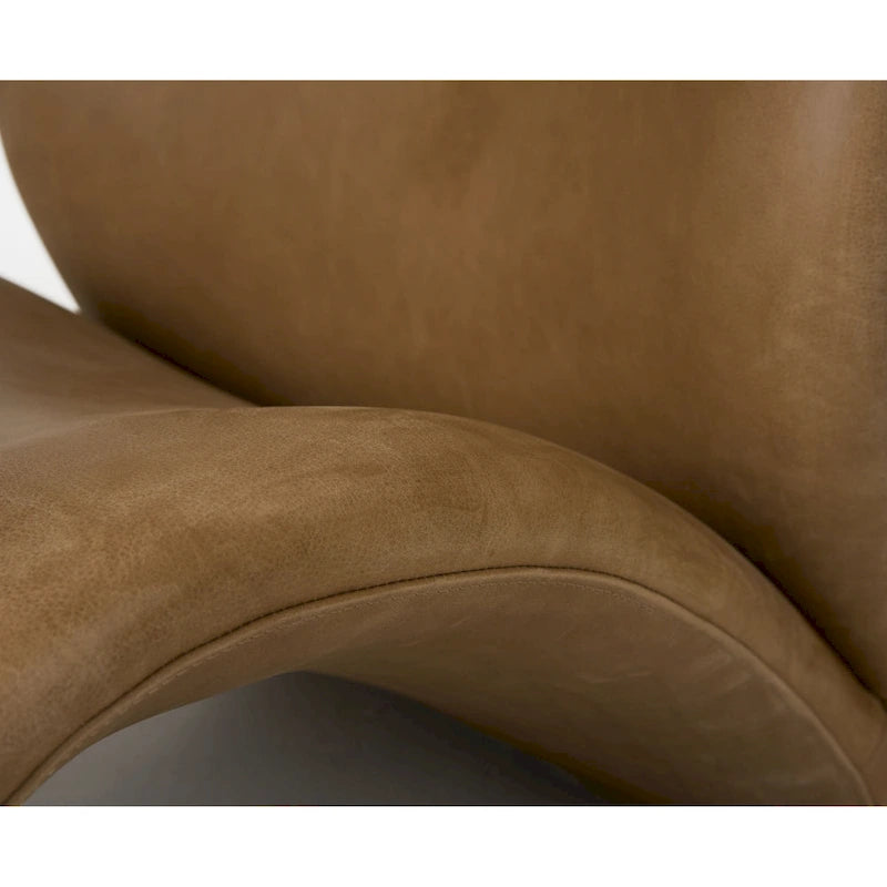 Brown Leather Accent Chair