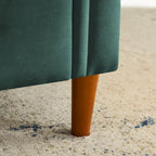 Storage Bench for Bedroom End of Bed Rolled Armed Velvet Ottoman Couch Long Bench