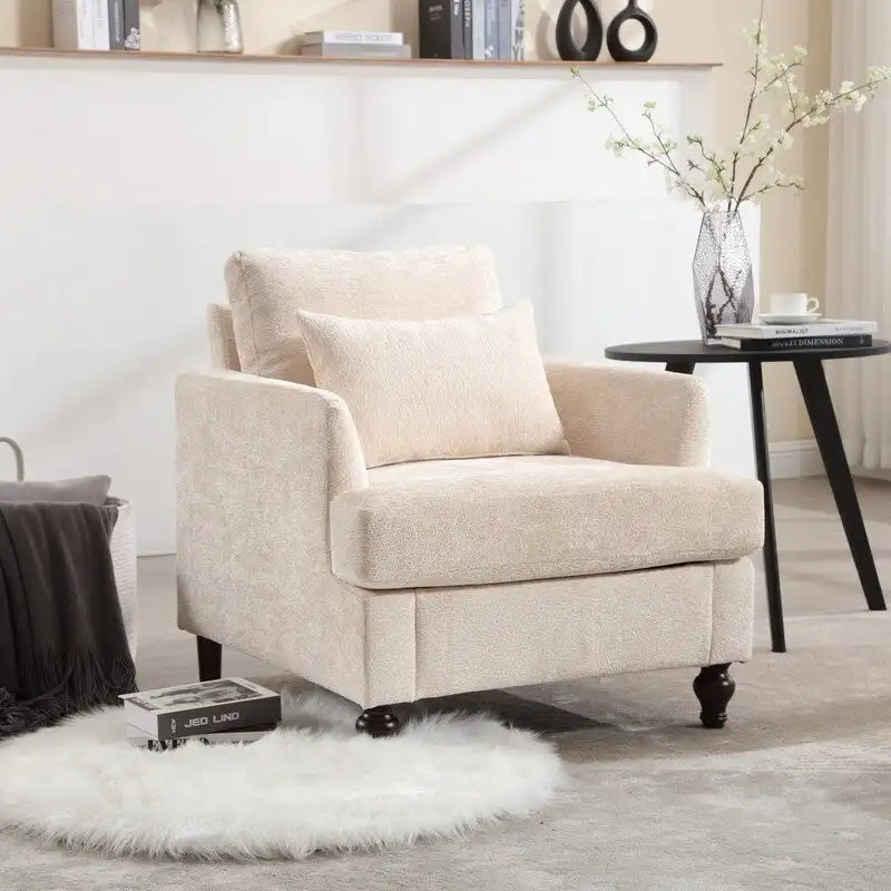 Modern Accent Chair Lounge Chair,Wood Frame Armchair