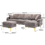 Kata 115 Sectional Sofa with Ottman