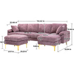 Kata 115 Sectional Sofa with Ottman