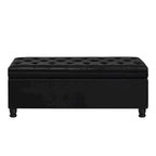 Upholstered Tufted Button Storage Bench