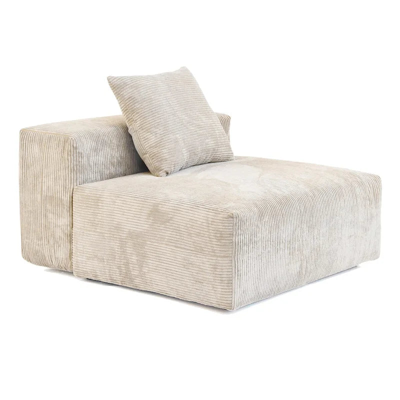 181Oversized Corduroy Sectional Sofa Couch with Ottoman, L Shaped Convertible Couch Deep Seat Couches for Modern Living Room