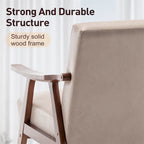 Mid-Century Modern Chair,Living Room Chair with Solid Wood Frame