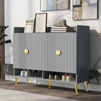 Shoe Cabinet with Doors, 11-Tier Shoe Storage Cabinet with Adjustable Shelves, Modern Wooden Shoes Shoe Storage Organizer