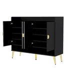 Shoe Cabinet with Doors, 11-Tier Shoe Storage Cabinet with Adjustable Shelves, Modern Wooden Shoes Shoe Storage Organizer