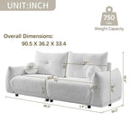 Lamb's wool 2-seater sofa
