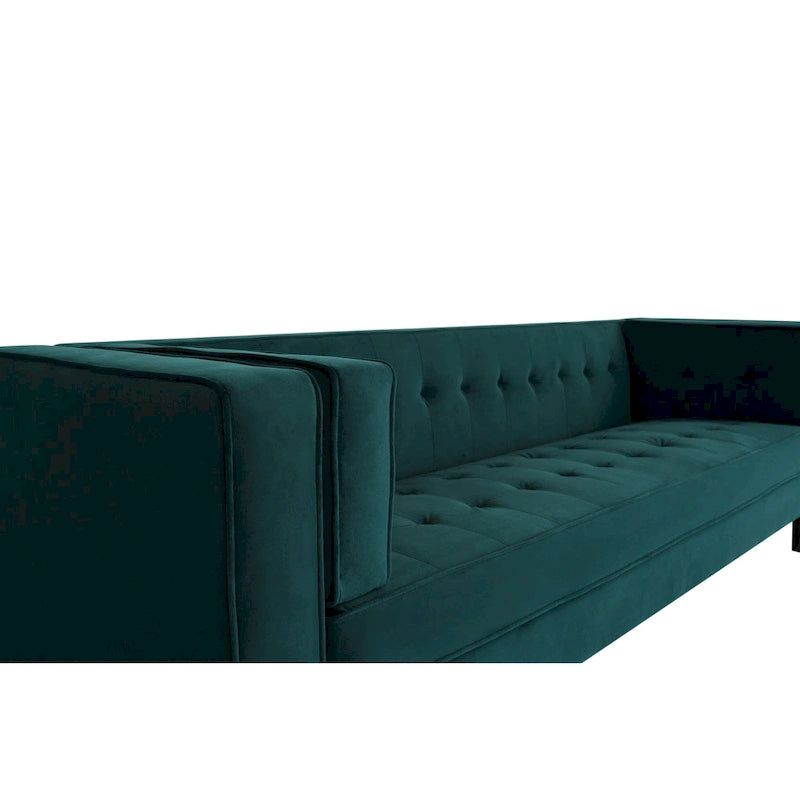 Viola Velvet Cushion 3-Seater Sofa Couch