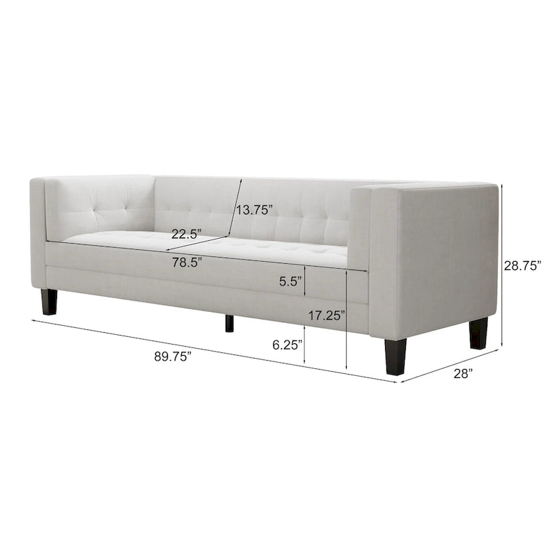 Viola Velvet Cushion 3-Seater Sofa Couch