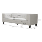 Viola Velvet Cushion 3-Seater Sofa Couch
