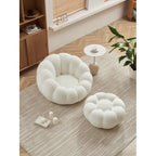 3D Fabric Upholstered Accent Chair and Ottoman