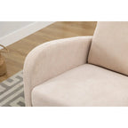 Rocking Chair Upholstered Mid Century Modern Rocker Oversized Wingback Armchair for Living Room
