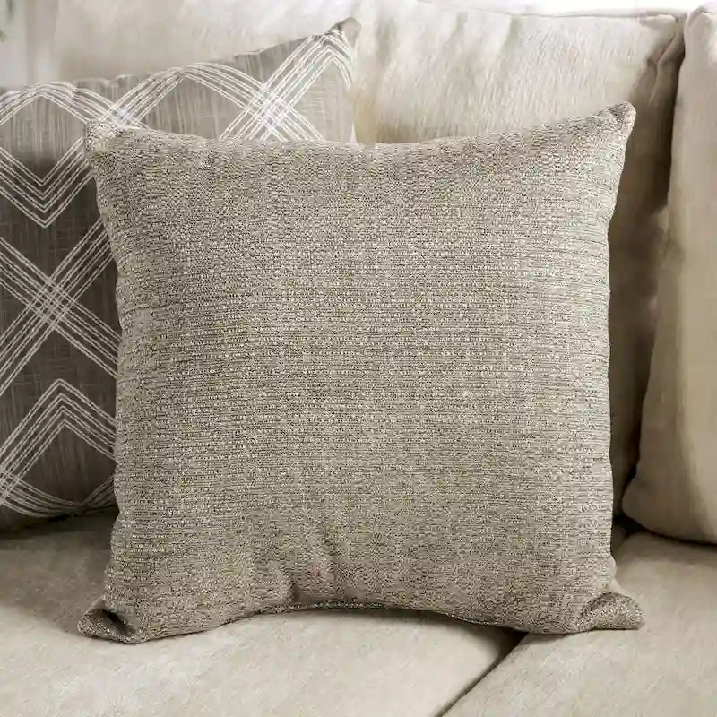 Breward Transitional Beige Chenille Padded 2-Piece Sofa Set