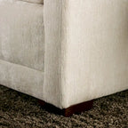 Breward Transitional Beige Chenille Padded 2-Piece Sofa Set