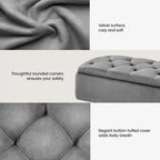 Yaheetech Modern Upholstered Ottoman Footstool Bench with Storage - 42.714.619