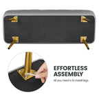 Yaheetech Modern Upholstered Ottoman Footstool Bench with Storage - 42.714.619