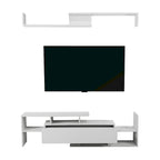 Surrey 60.2 2 Pc 1-Drawer Floating TV Stand Media Console with Open Shelves