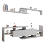 Surrey 60.2 2 Pc 1-Drawer Floating TV Stand Media Console with Open Shelves