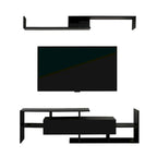 Surrey 60.2 2 Pc 1-Drawer Floating TV Stand Media Console with Open Shelves