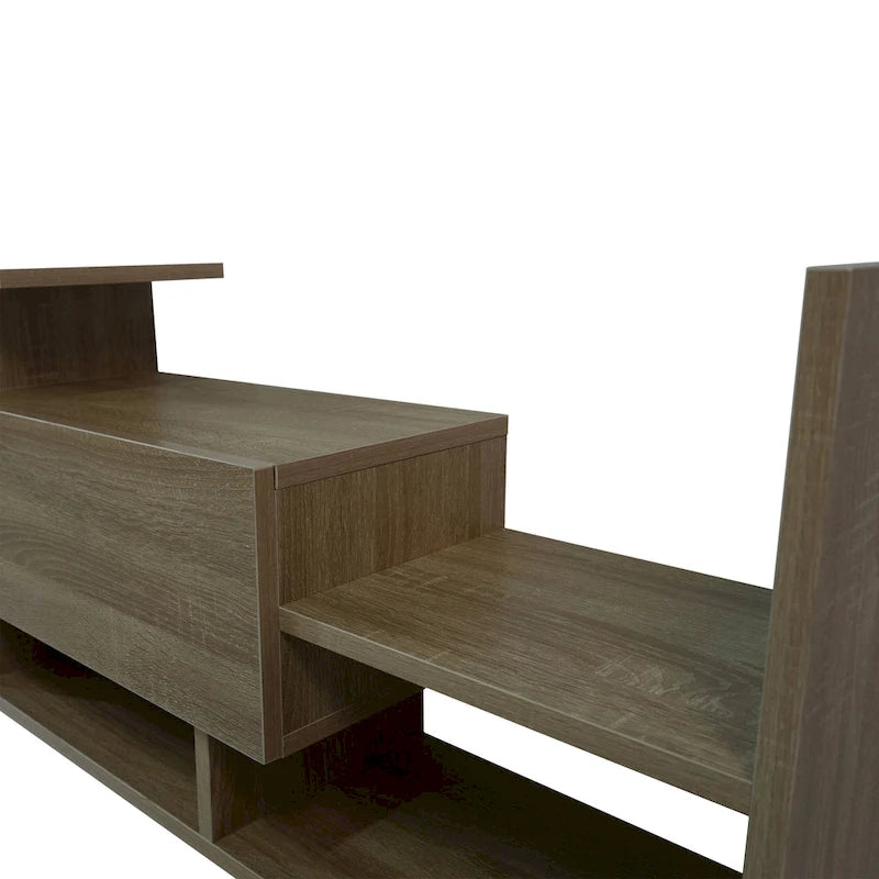 Surrey 60.2 2 Pc 1-Drawer Floating TV Stand Media Console with Open Shelves