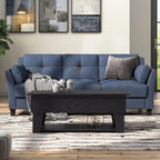 DH BASIC Modern 39-inch Lift-Top Coffee Table with 16 Colors LED Light and Hidden Storage