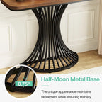 Industrial Console Table, 39-Inch Small Sofa Accent Table for Entrance, Living Room, Hallway, Rustic Brown