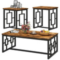 Mieres Industrial Style 3-Piece Coffee Table Set for Living Room