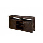 Farmhouse Barn door TV Media Stand Modern Entertainment Console for TV Up to 65 with Open and Closed Storage Space