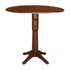 42 Round Dual Drop Leaf Table - Espresso