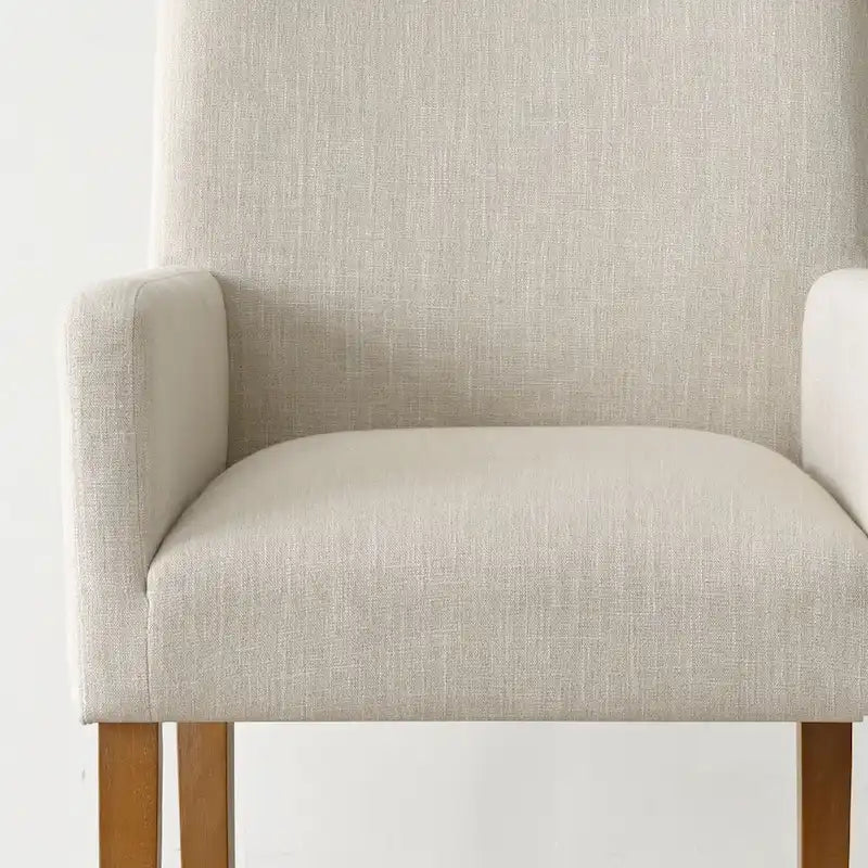 Linen Upholstered Armchair(Set of 2)