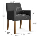 Linen Upholstered Armchair(Set of 2)