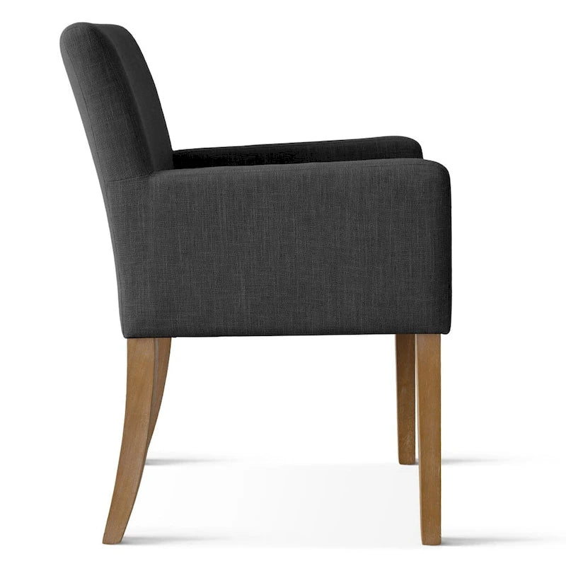 Linen Upholstered Armchair(Set of 2)