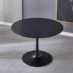42.1 Tulip Dining Table With Round Table Top and Pedestal for 4-6 People