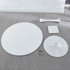 42.1 Tulip Dining Table With Round Table Top and Pedestal for 4-6 People