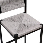 Bar Stools Set of 2 Paper Rope Weave Dining Chairs
