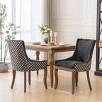Traditional Tufted Ultra Upholstered Wingback Dining Chair Set of 4